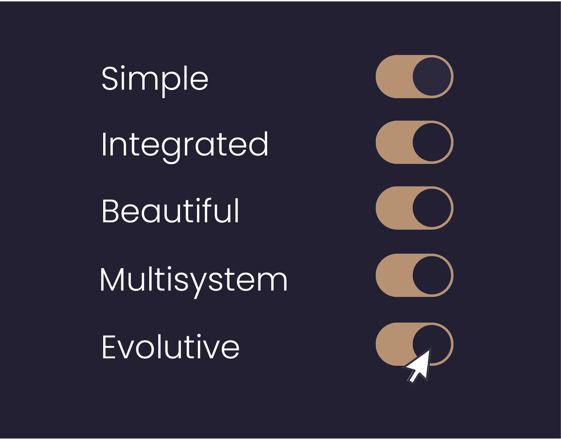Smart and Beautiful home solutions are integrated, simple, beautiful, multibrand and evolutive