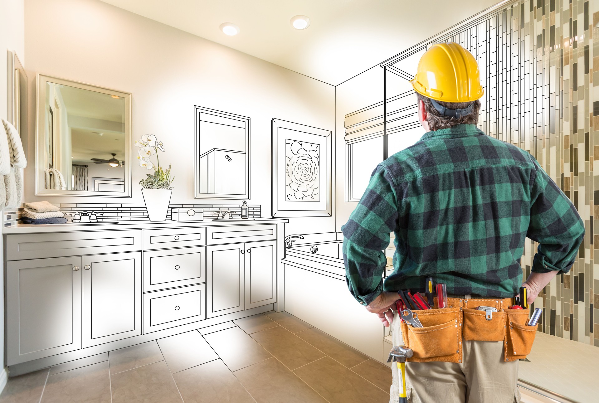 Contractor facing an renovation site ready to implement Smart home solution at MEP stage